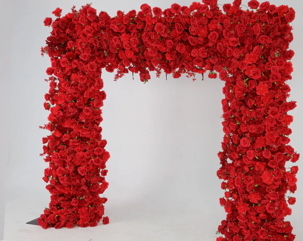 Red Full Floral Arch