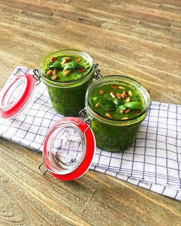 Homemade groene pesto