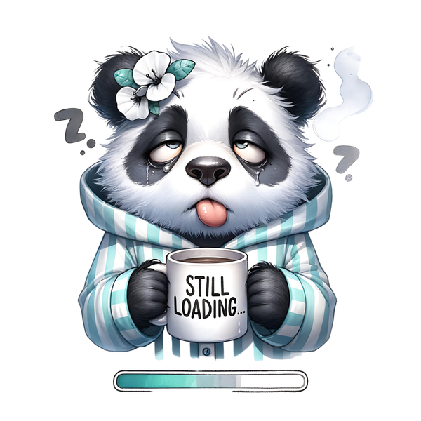 Funny Panda Coffee Die Cut Stickers