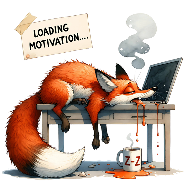 Funny Fox Coffee Die Cut Stickers