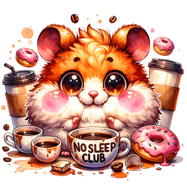 Funny Hamster Coffee Die Cut Stickers