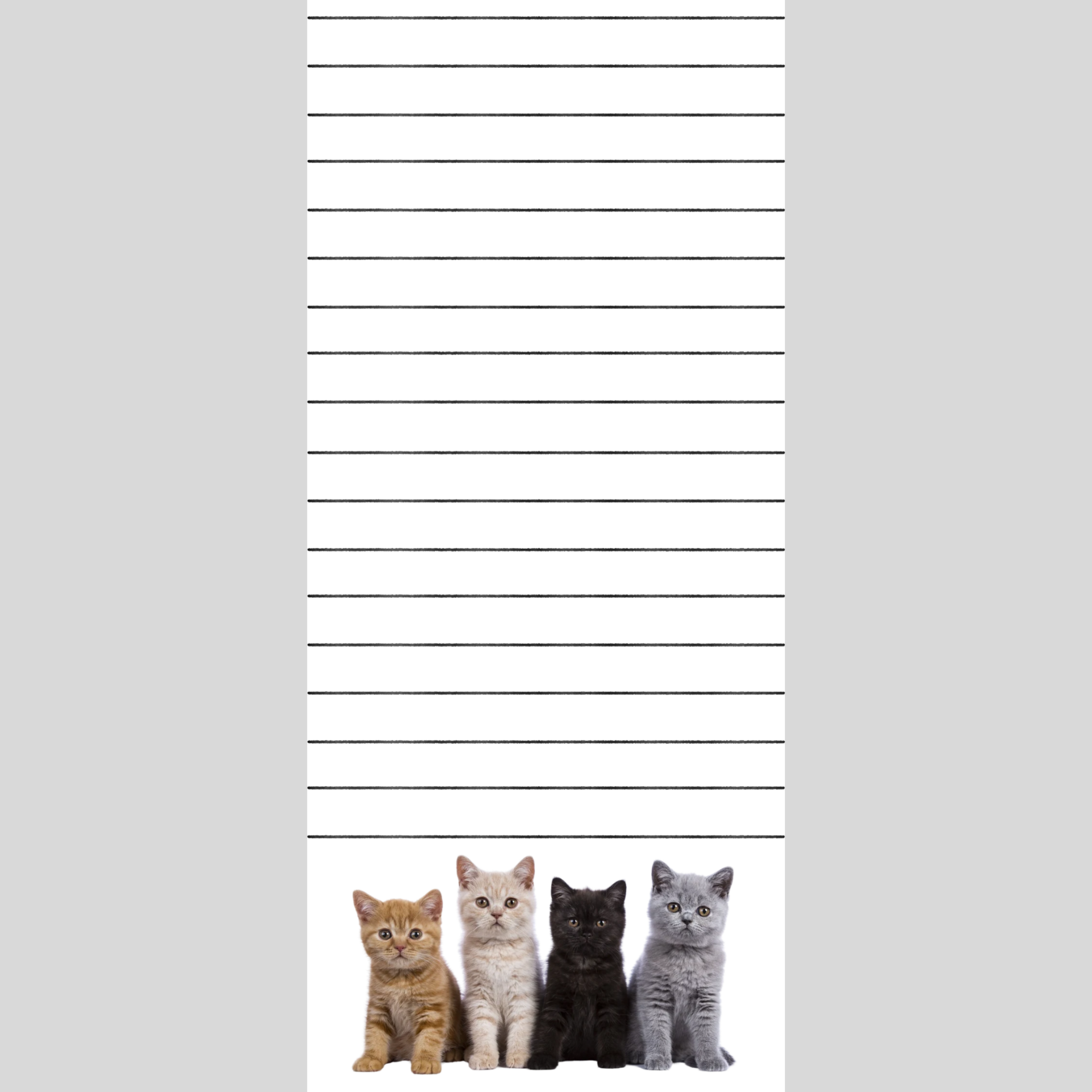 Cats Note Pad 3.5 x 8in