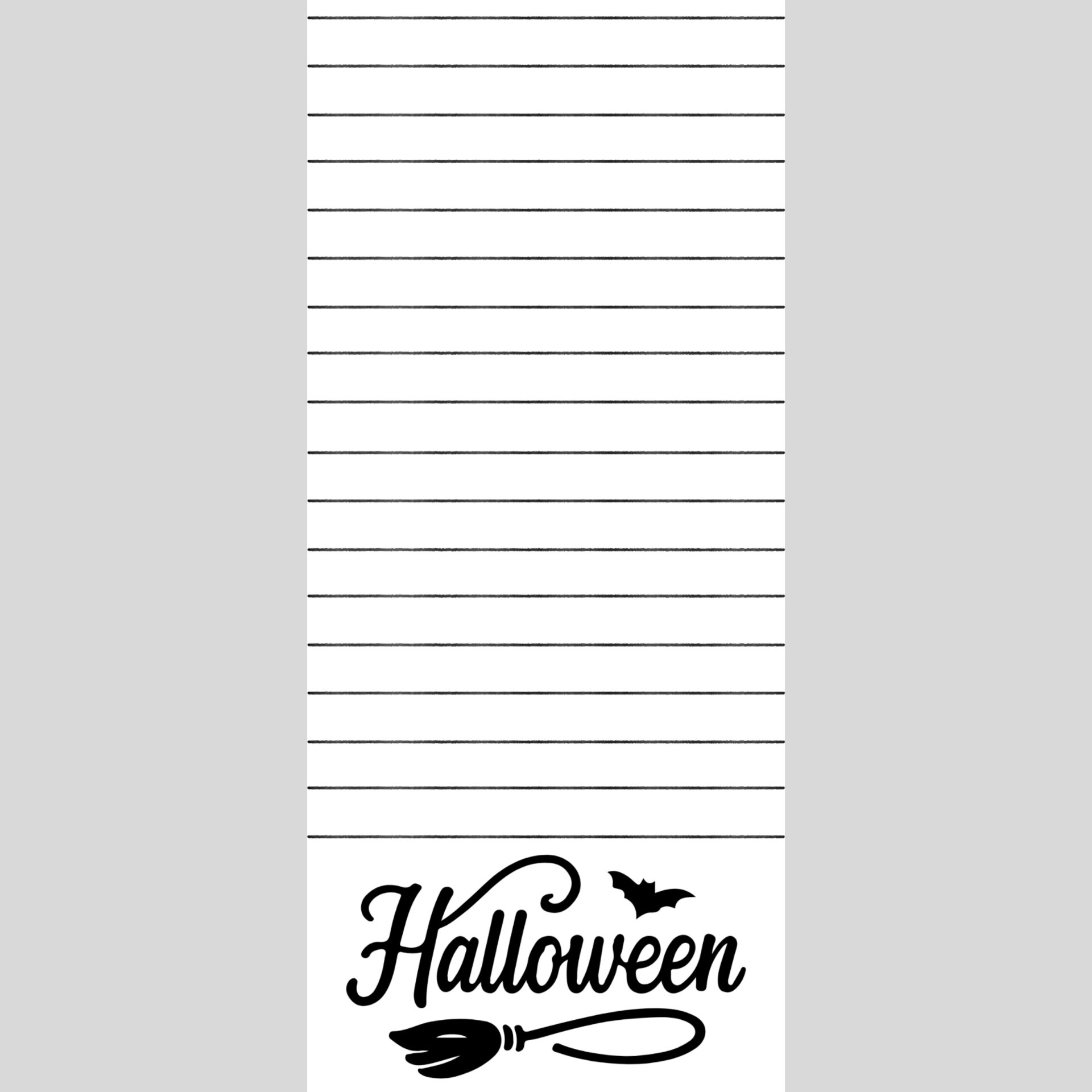 Halloween Note Pad 3.5 x 8in