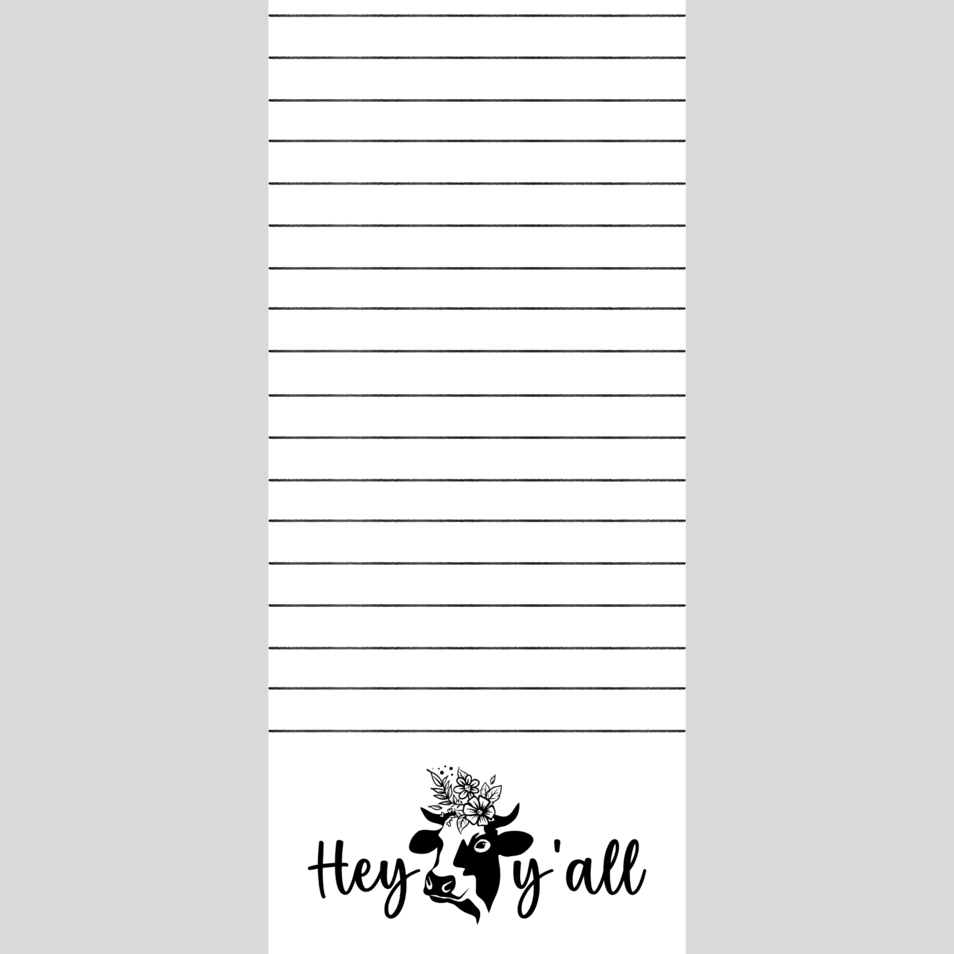 Hey Y'all Note Pad 3.5 x 8in