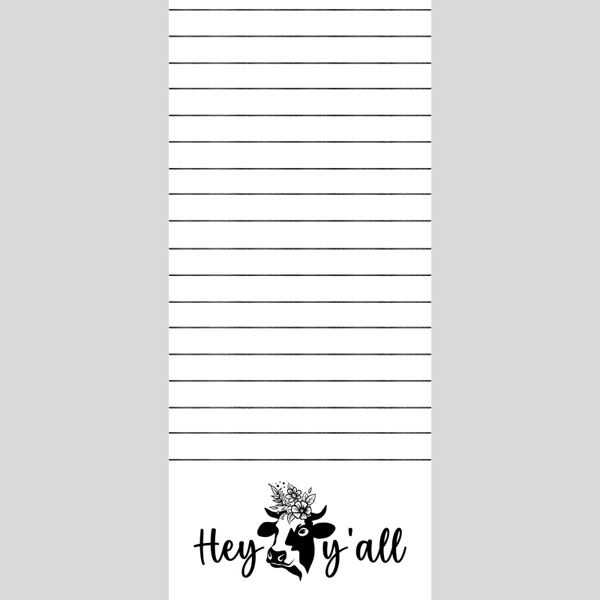 Hey Y'all Note Pad 3.5 x 8in