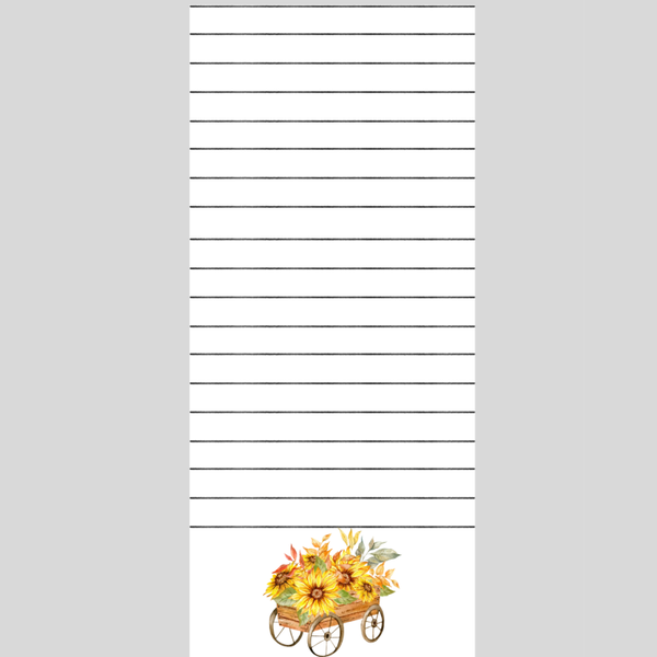 Sunflower Note Pad 3.5 x 8in