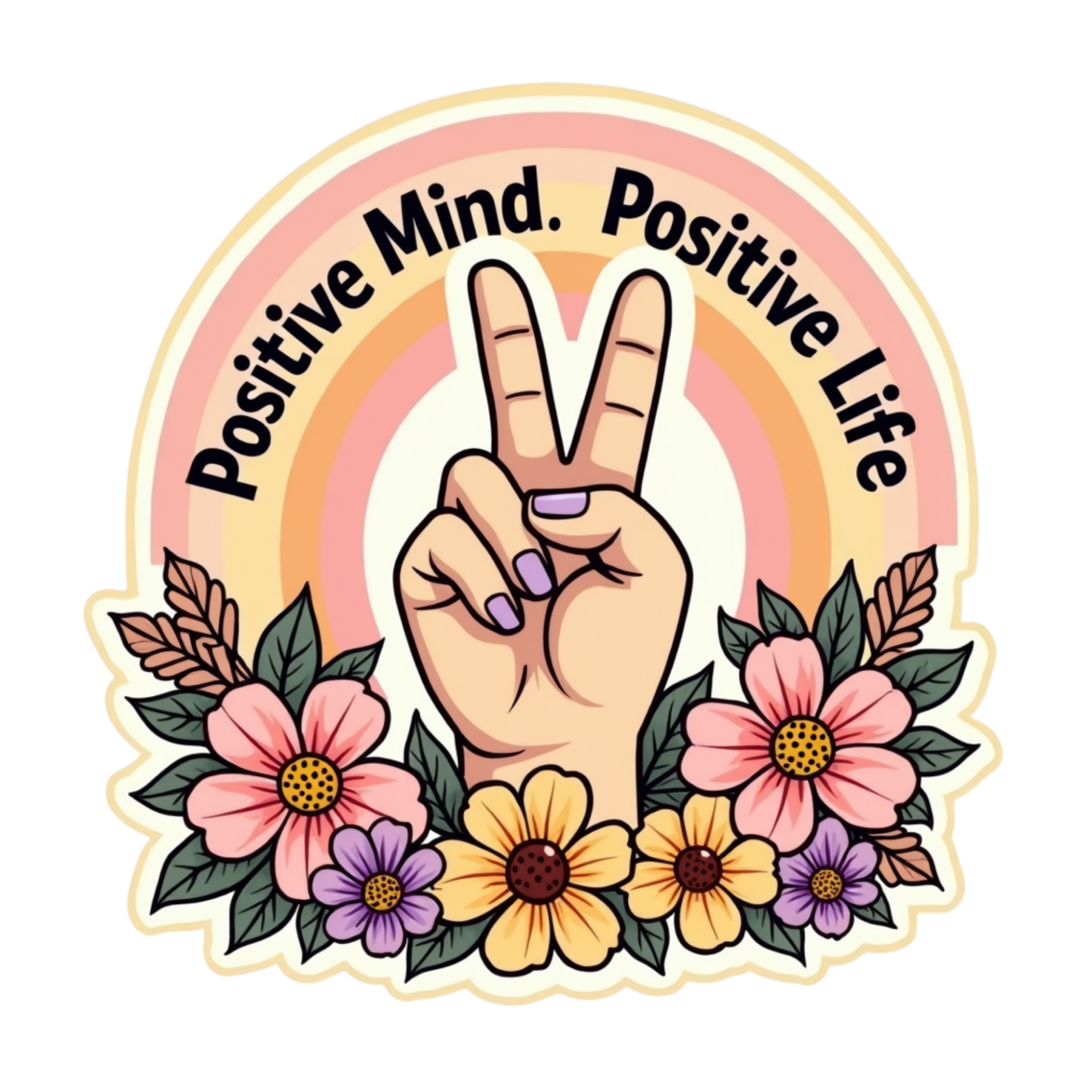 Positive Mind Positive Life Spiritual Sticker