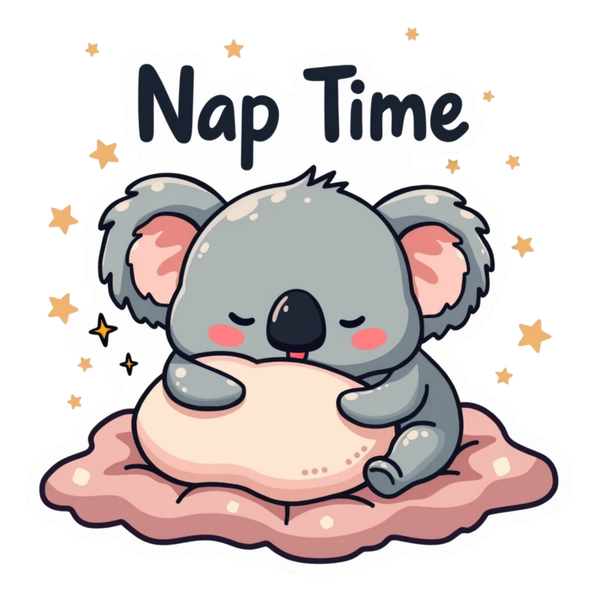 Nap Time Die Cut Sticker