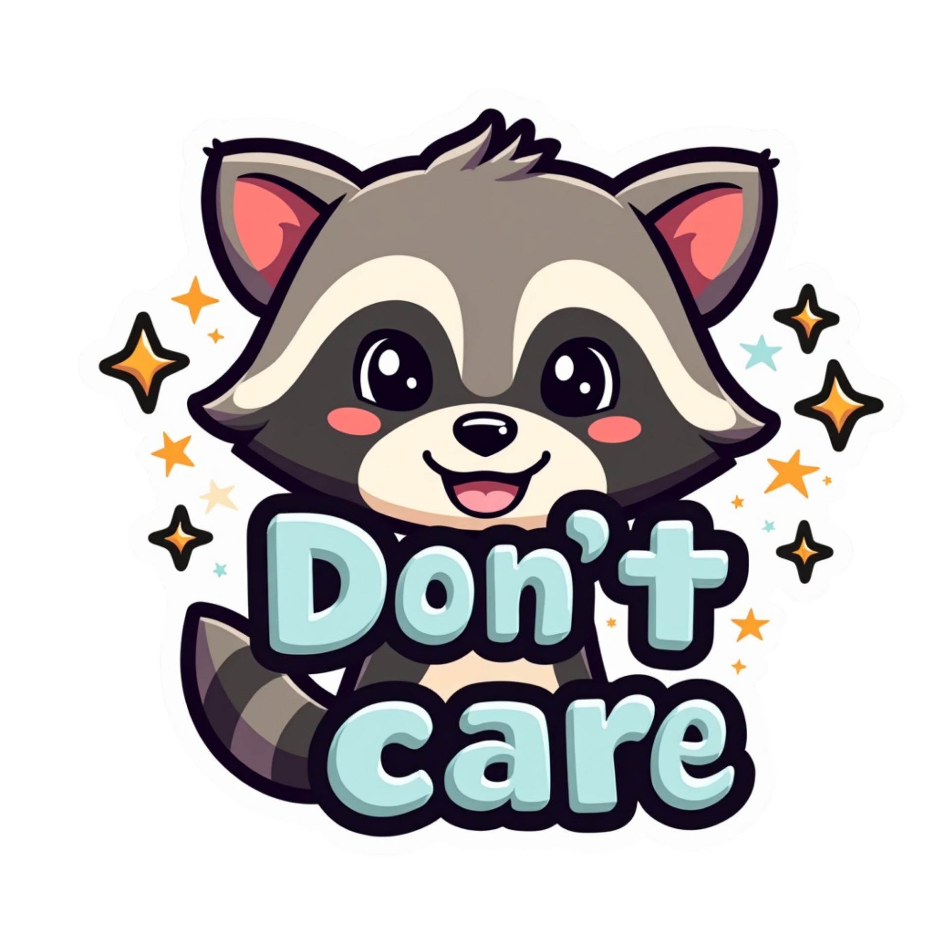 Don't Care Die Cut Sticker