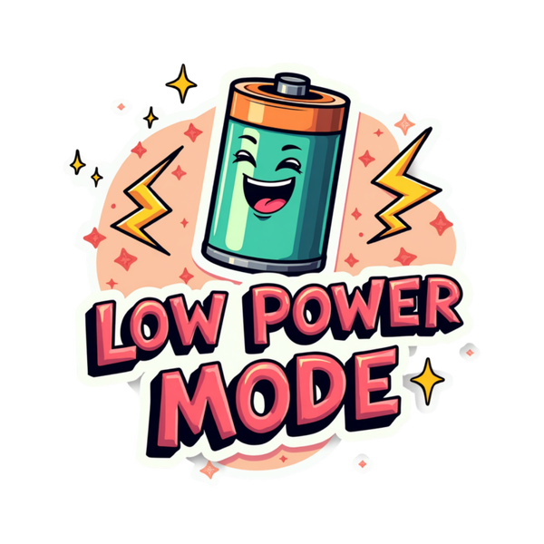 Low Power Mode Die Cut Sticker