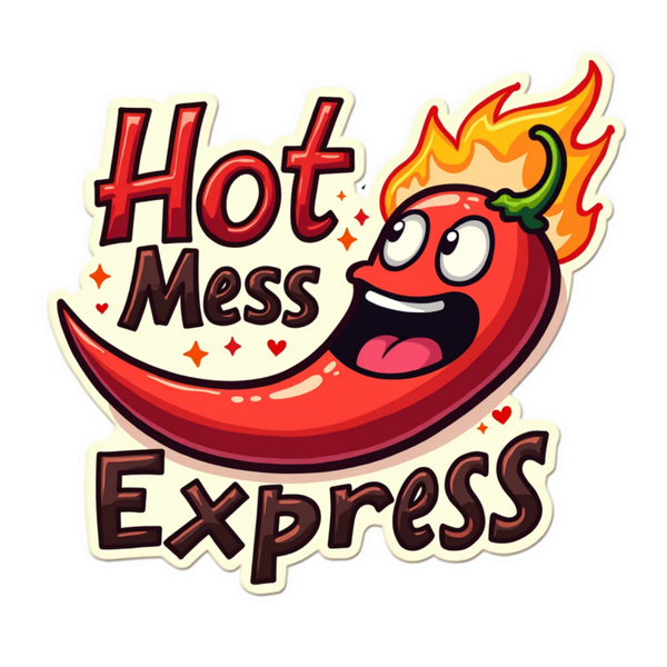 Hot Mess Express Die Cut Sticker