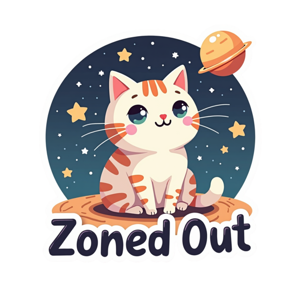 Zoned Out Die Cut Sticker
