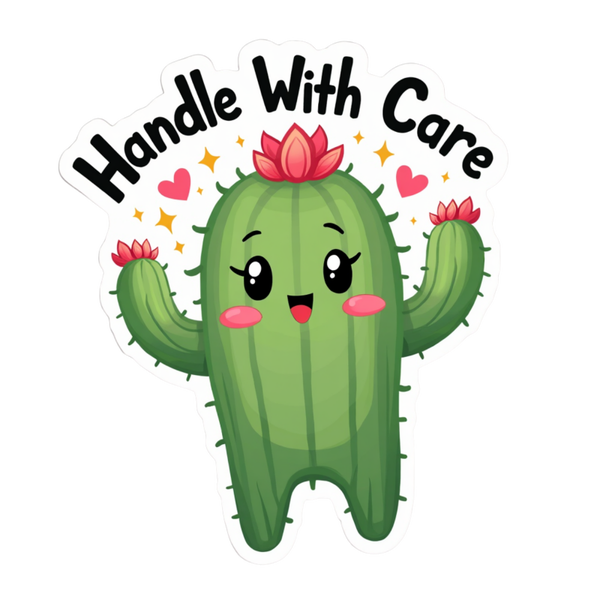 Handle With Care Die Cut Sticker
