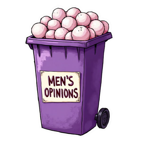 MEN'S OPINONS Die Cut Sticker