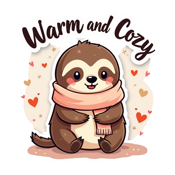 Warm and Cozy Die Cut Sticker