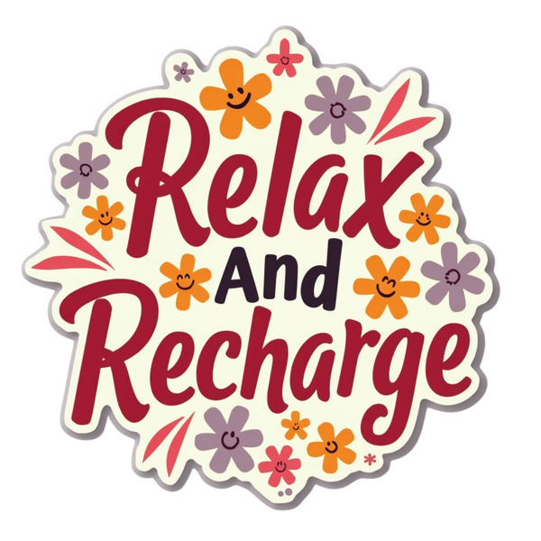 Relax and Recharge Spiritual Sticker