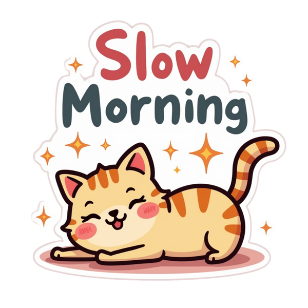 Slow Morning Die Cut Sticker