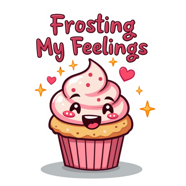 Frosting My Feelings Die Cut Sticker