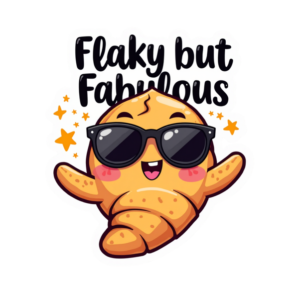 Flaky But Fabulous Die Cut Sticker