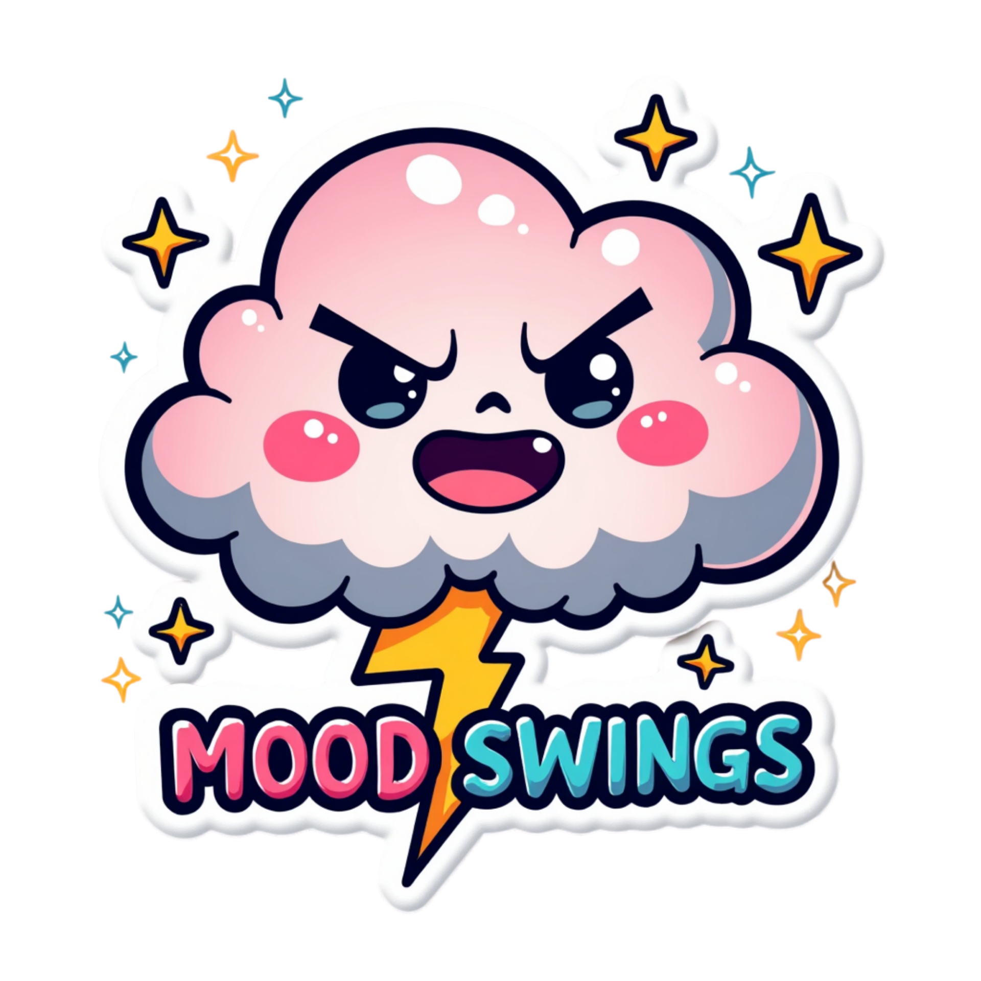 MOOD SWINGS Die Cut Sticker