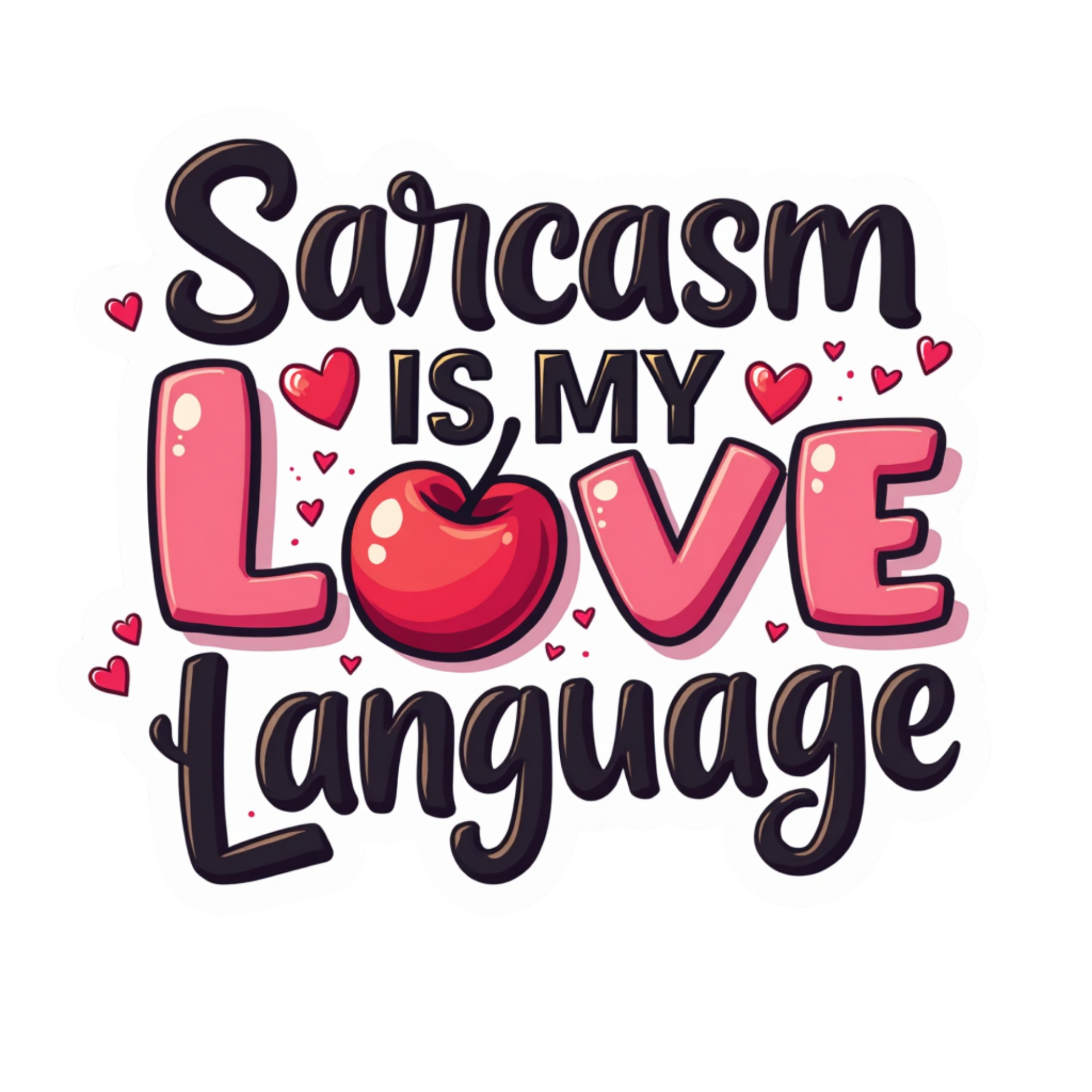Sarcasm is My Love Language Die Cut Sticker