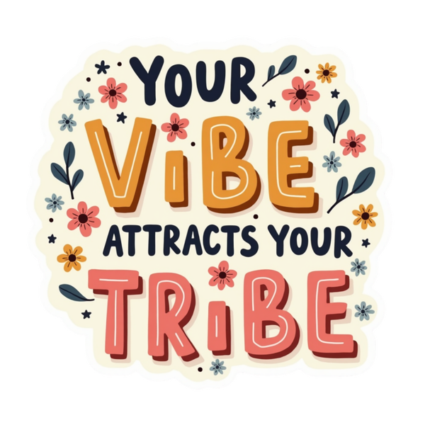 Your Vibes Attracts Your Tribe Spiritual Sticker