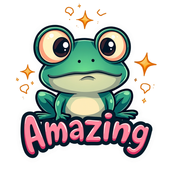 Amazing (Frog) Die Cut Sticker