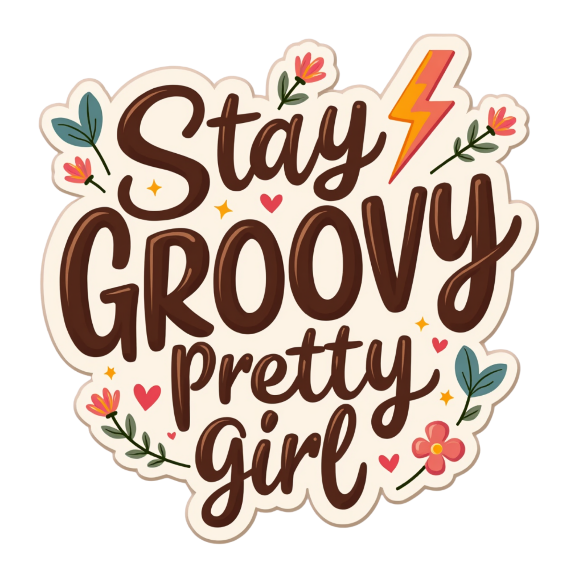Stay Groovy Pretty Girl Spiritual Sticker