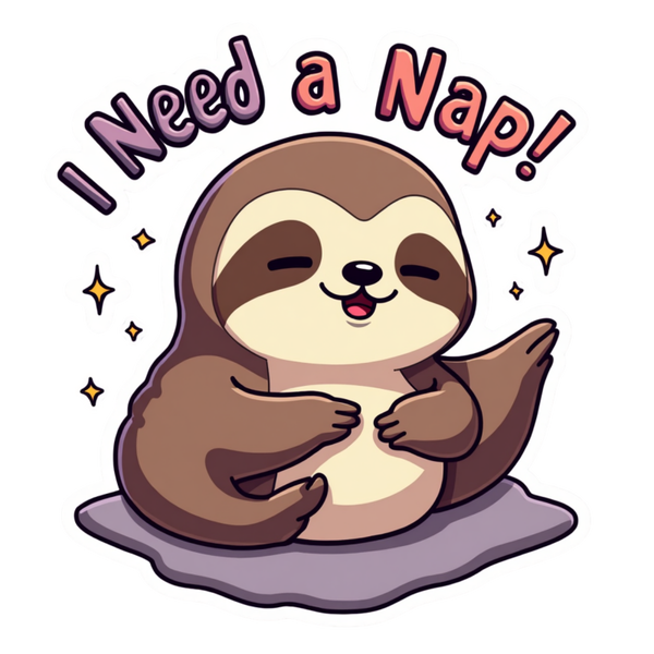 I need a Nap! Die Cut Sticker