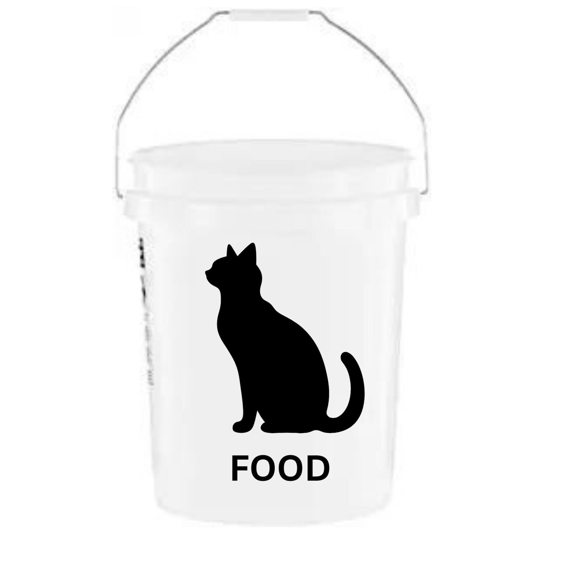 Cat Food Bucket with Decals