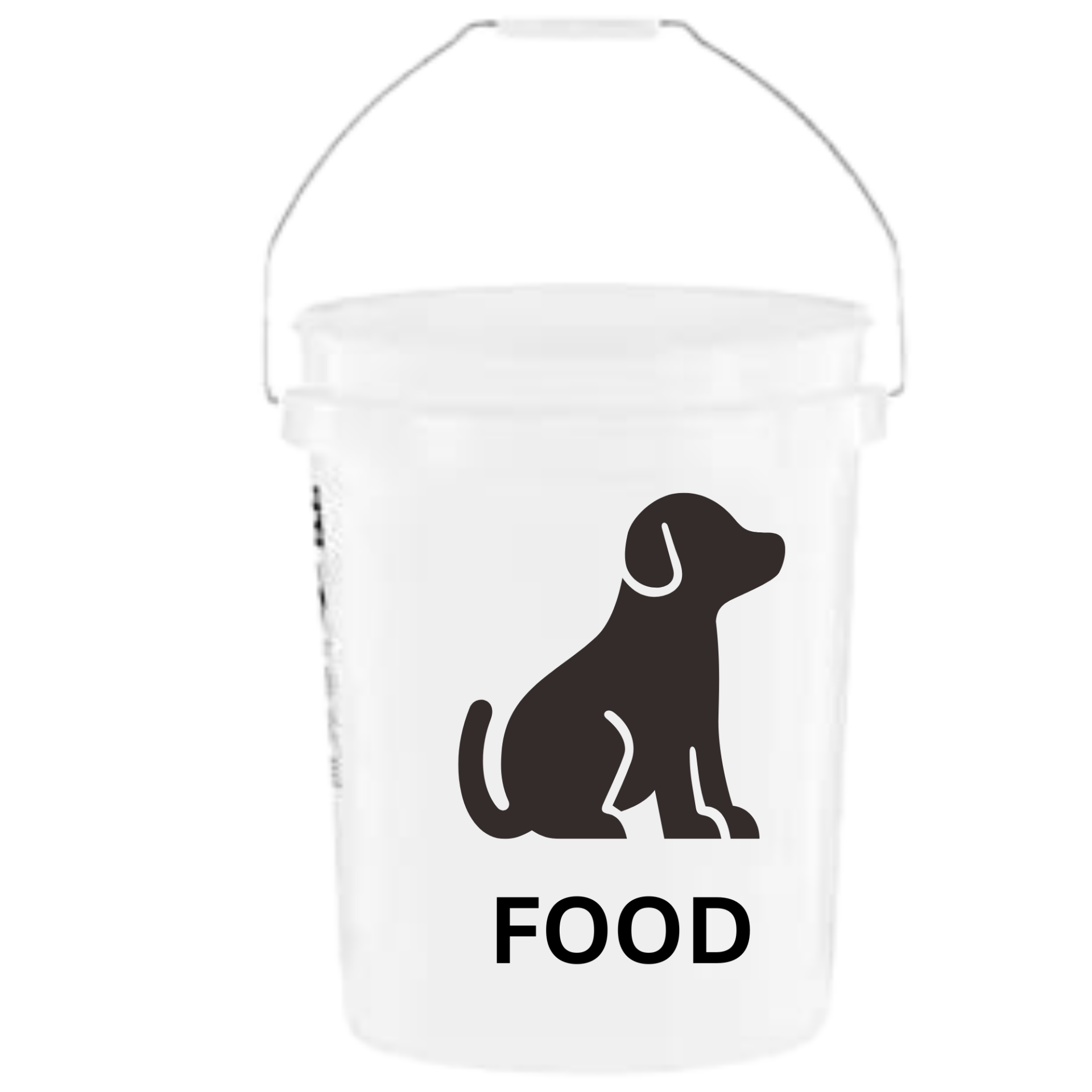 Dog Food Bucket with Decals