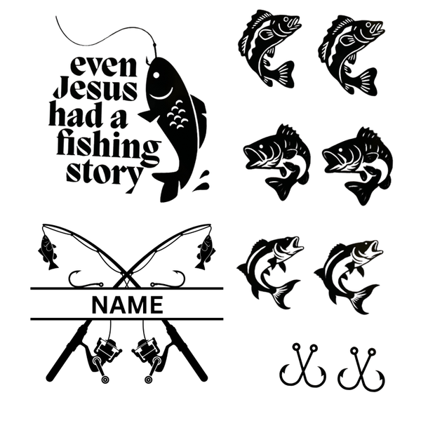 Even Jesus had a Fishing Story  Decal Set