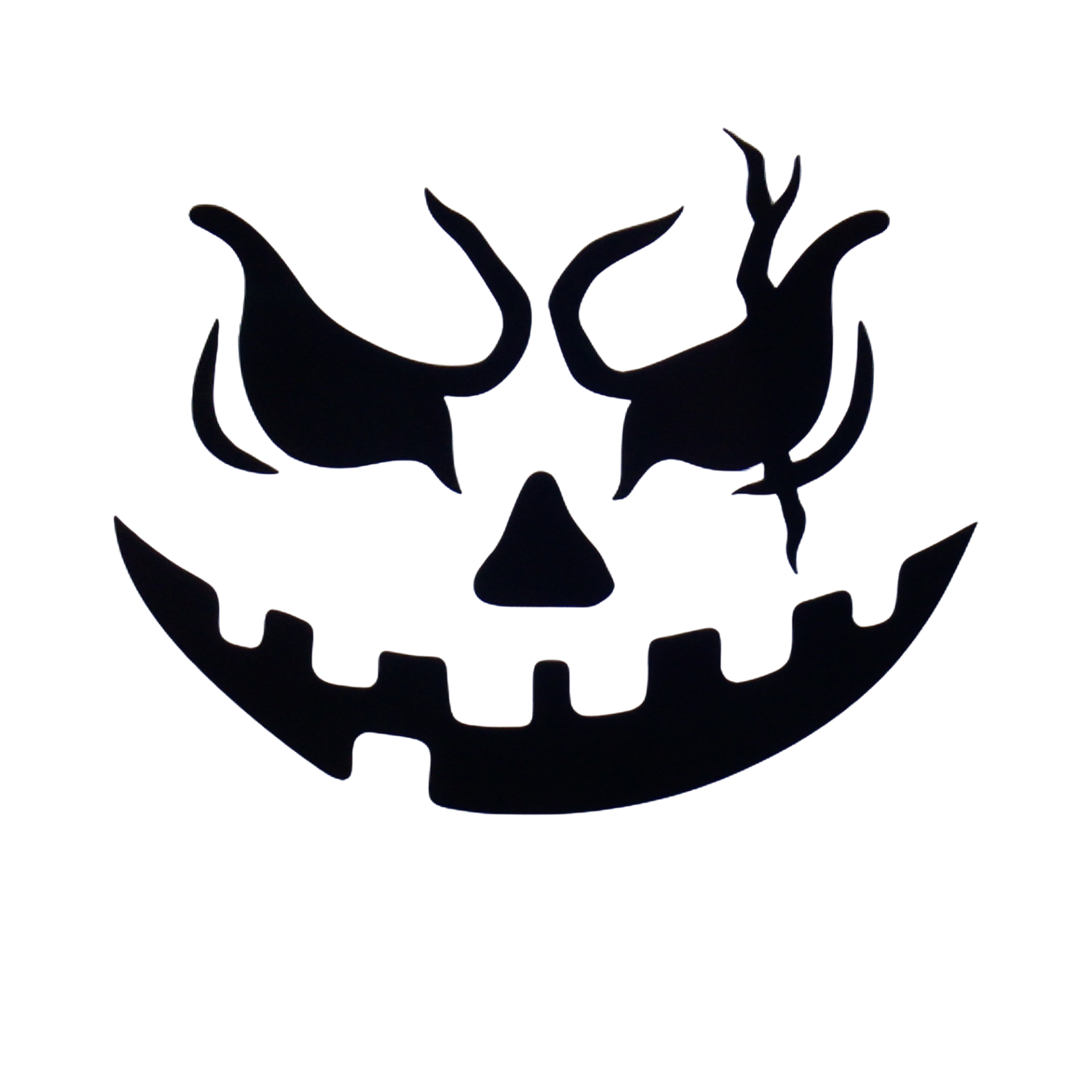 Scary Pumpkin Face Halloween Decal