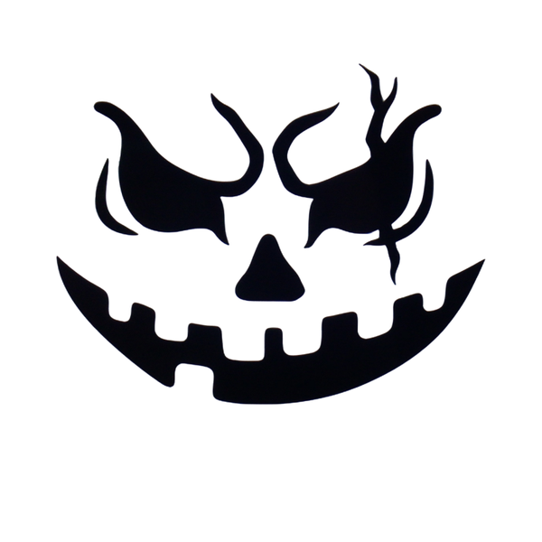 Scary Pumpkin Face Halloween Decal