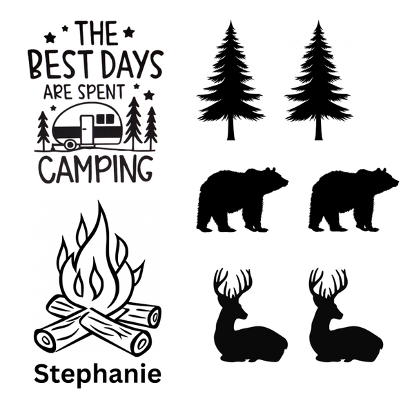 Camping Decals Set