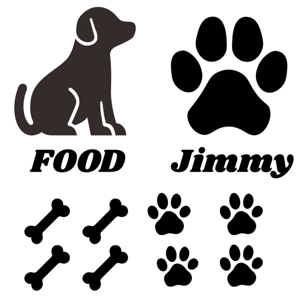 Dog Food Decal Set