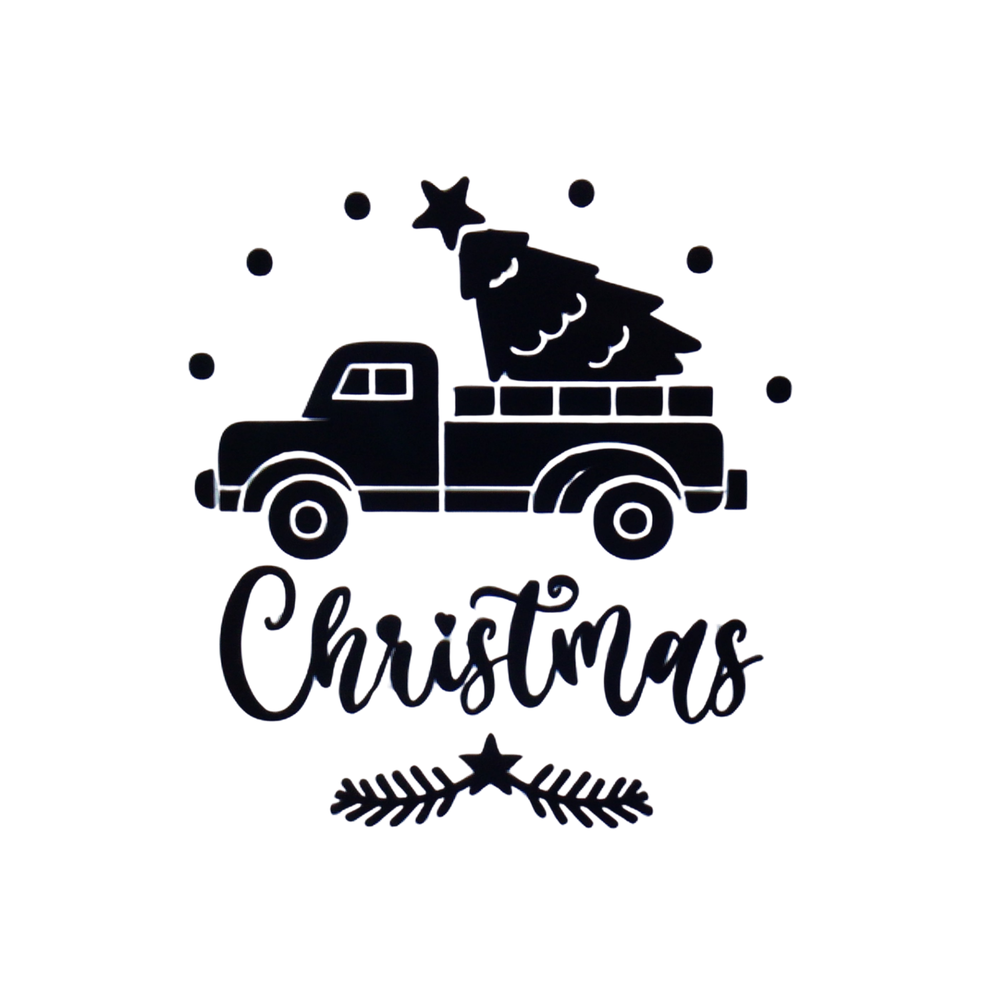 Christmas Truck with tree Decal