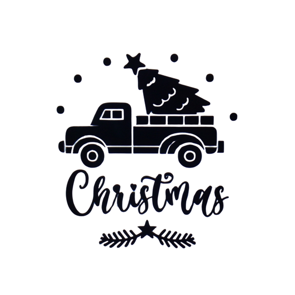 Christmas Truck with tree Decal