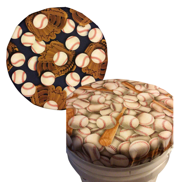 Baseball Theme 5 Gallon Lid Cushion Seat