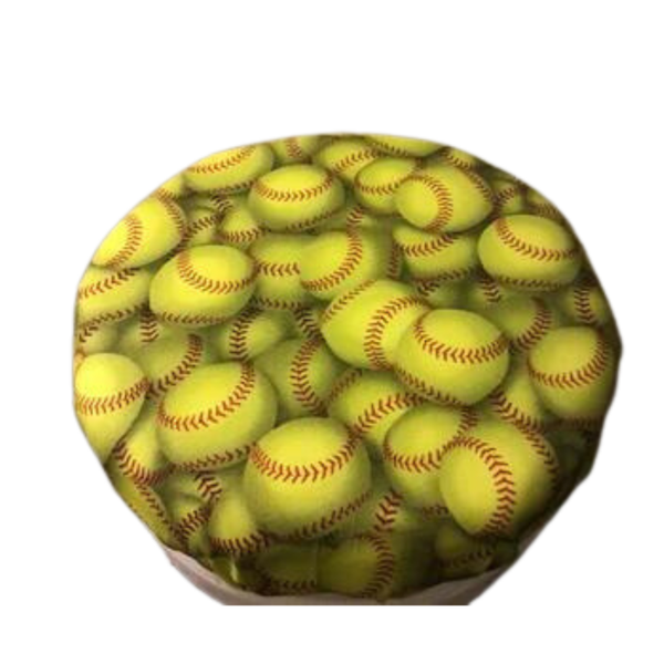 Softball Theme 5 Gallon Lid Cushion Seat