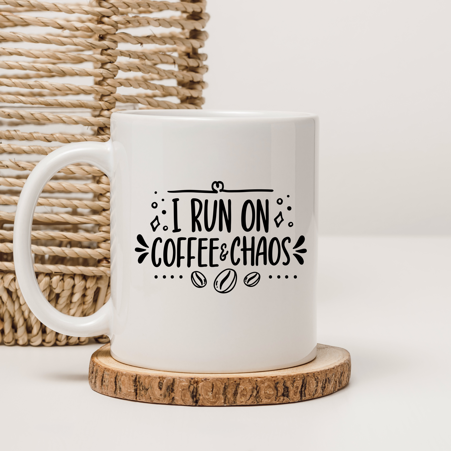 I run on Coffee & Chaos decal