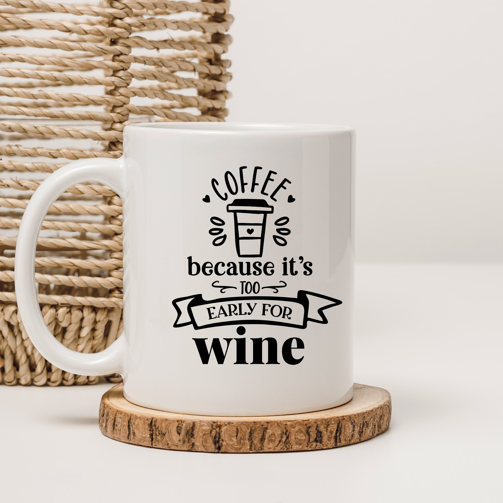 Coffee because it's too early for wine Decal