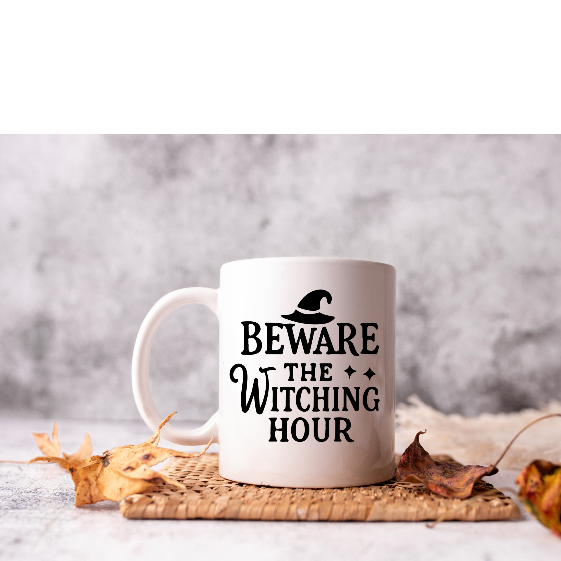 Beware The Witching Hour Halloween mug decal