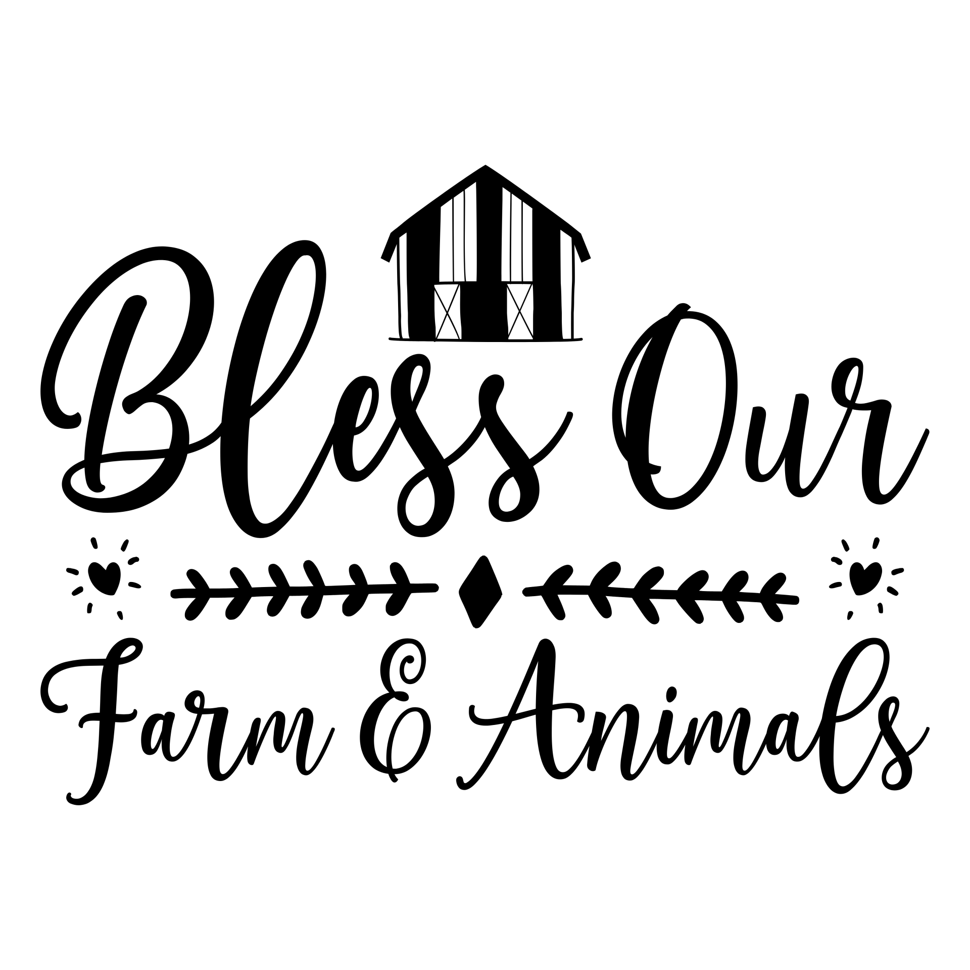 Bless Our Farm & Animals Decals