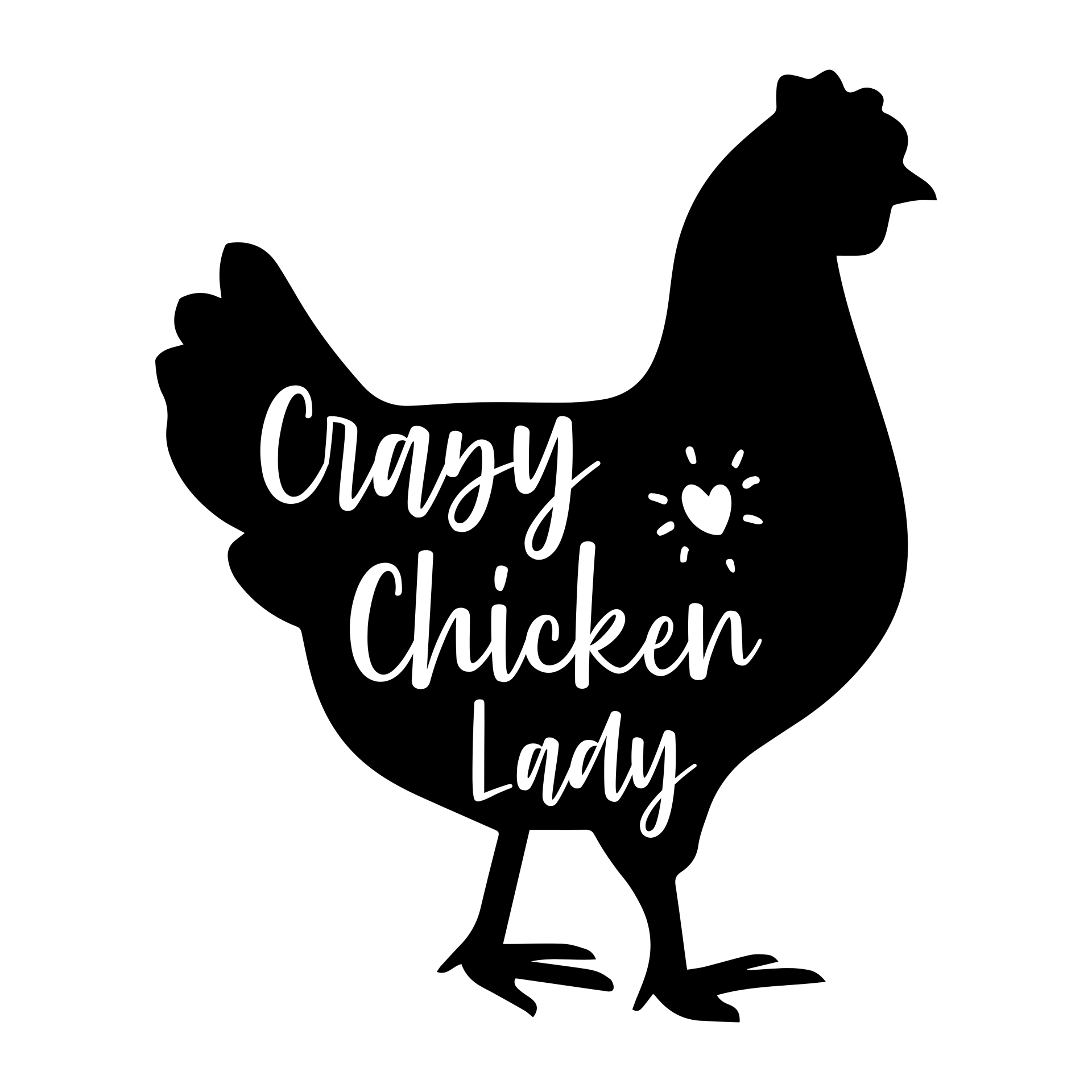Crazy Chicken Lady Decal