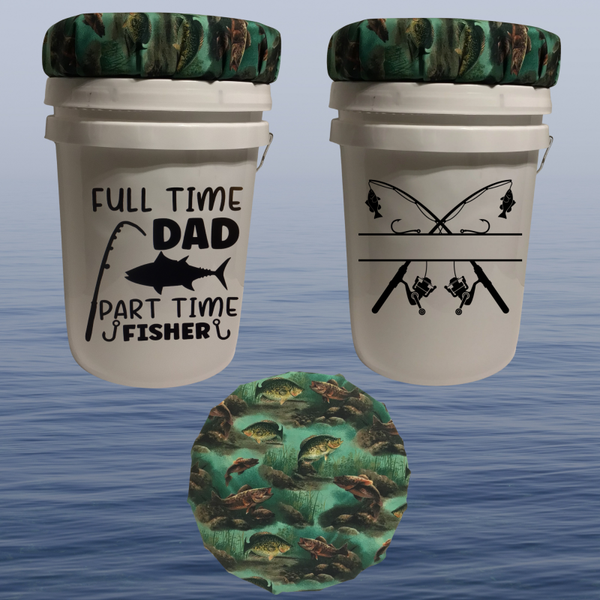 Fishing theme 5-gallon bucket seat