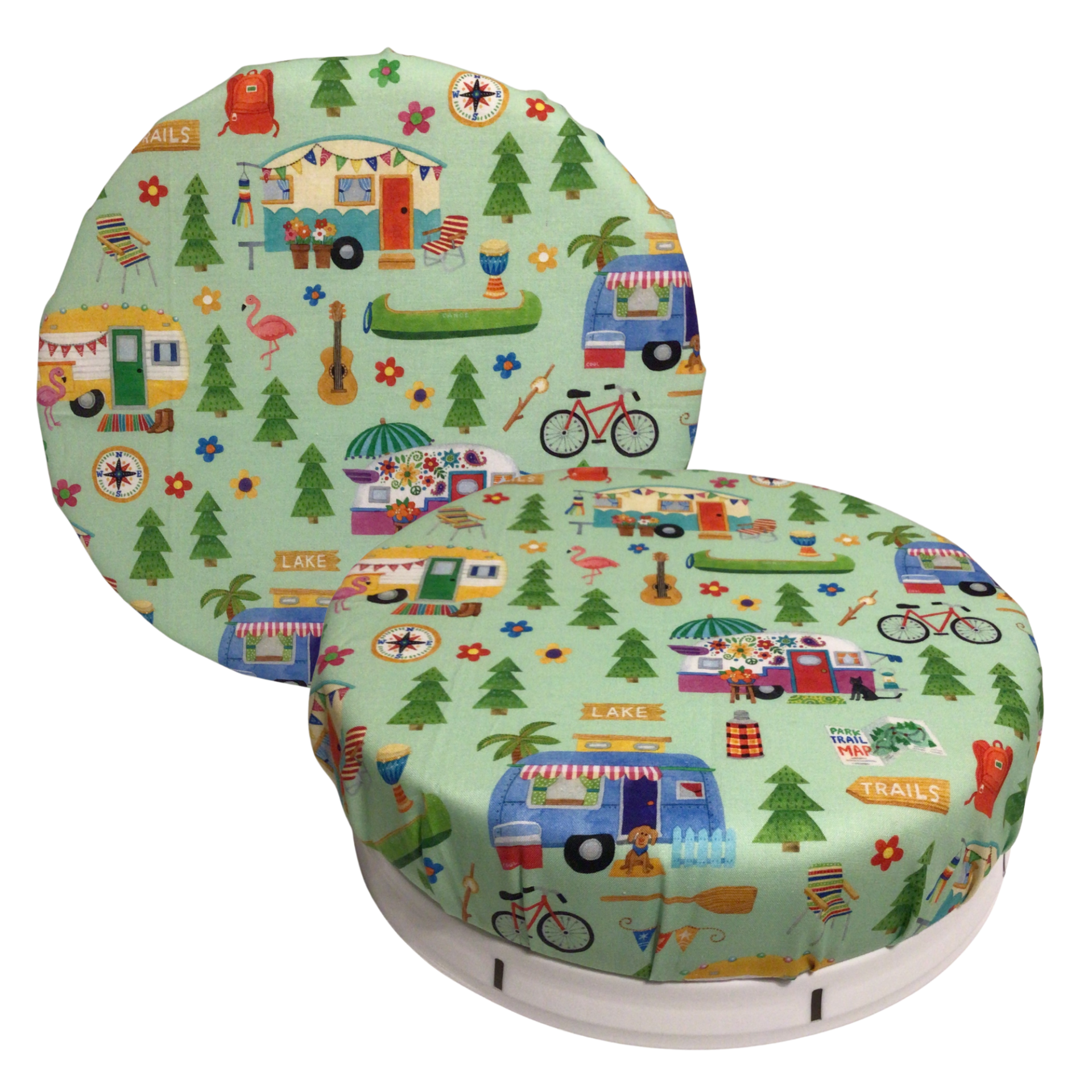 Camping Theme 5 Gallon Lid Cushion Seat