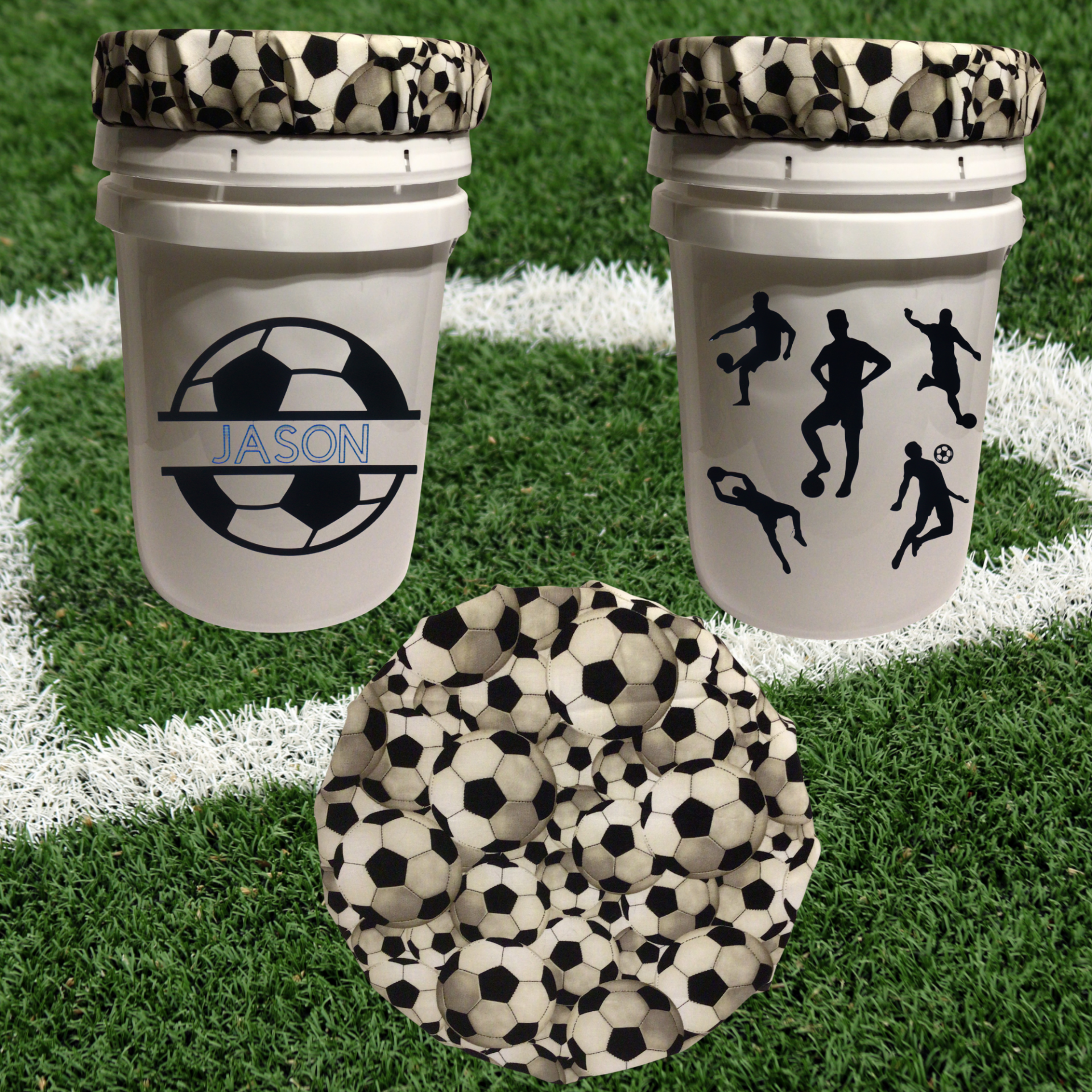 Soccer theme 5-gallon bucket seat