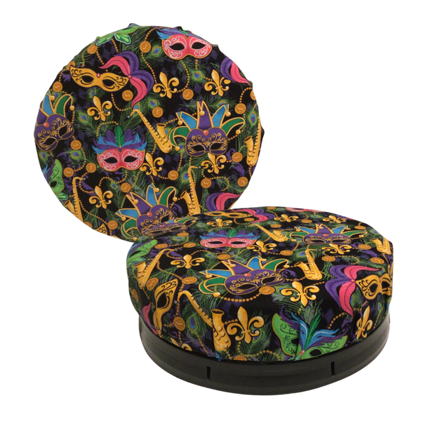 Mardi Gras Theme 5 Gallon Lid Cushion Seat