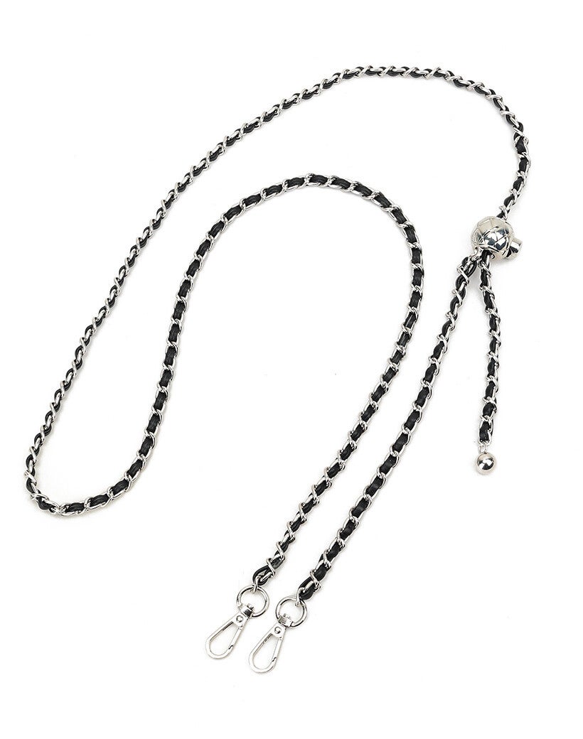 Schouderband ketting - Zwart/zilver